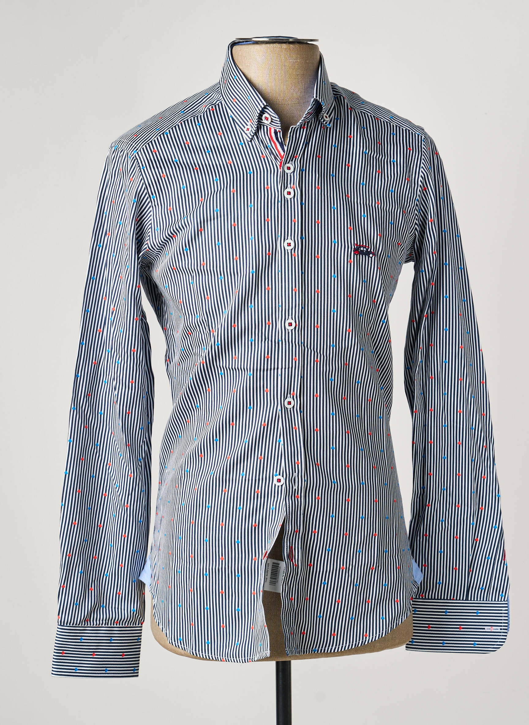 Chemise manches longues coupe cintrée bleu THE SURFCAR homme