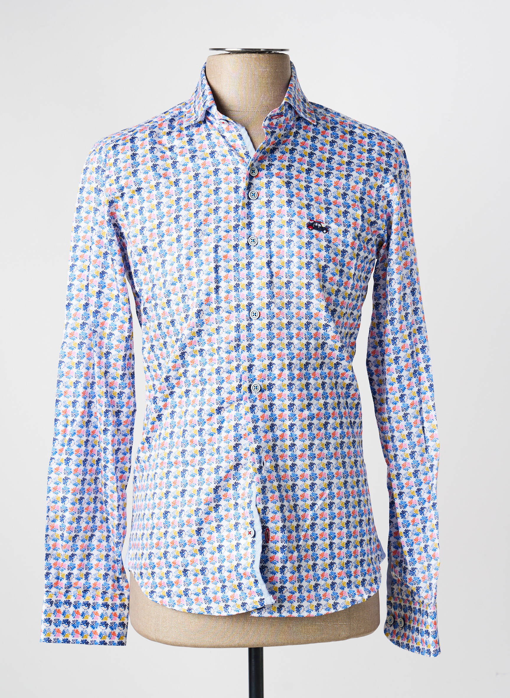 Chemise manches longues imprimé fantaisie bleu THE SURFCAR homme