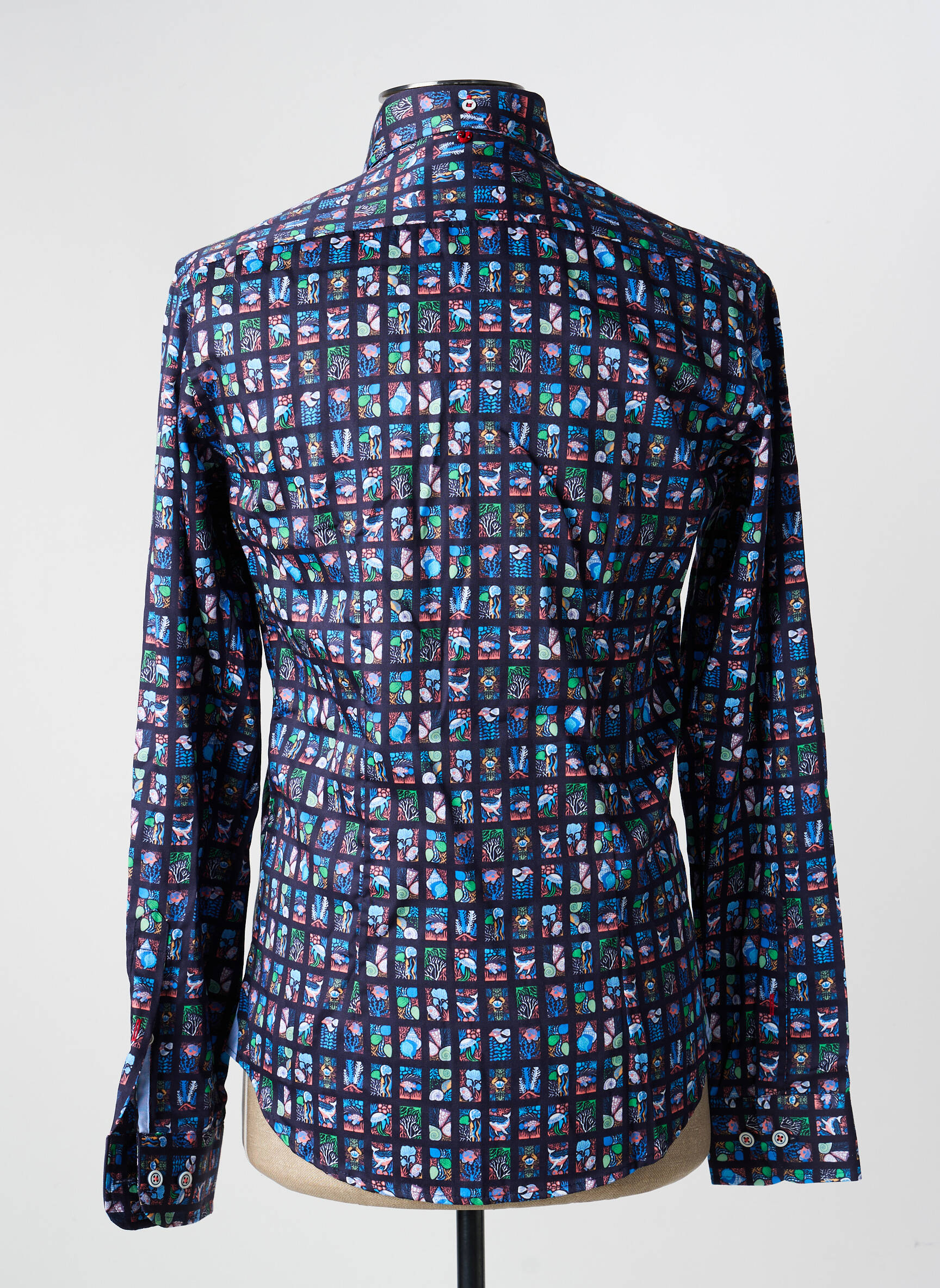 Chemise manches longues imprimé fantaisie bleu THE SURFCAR homme