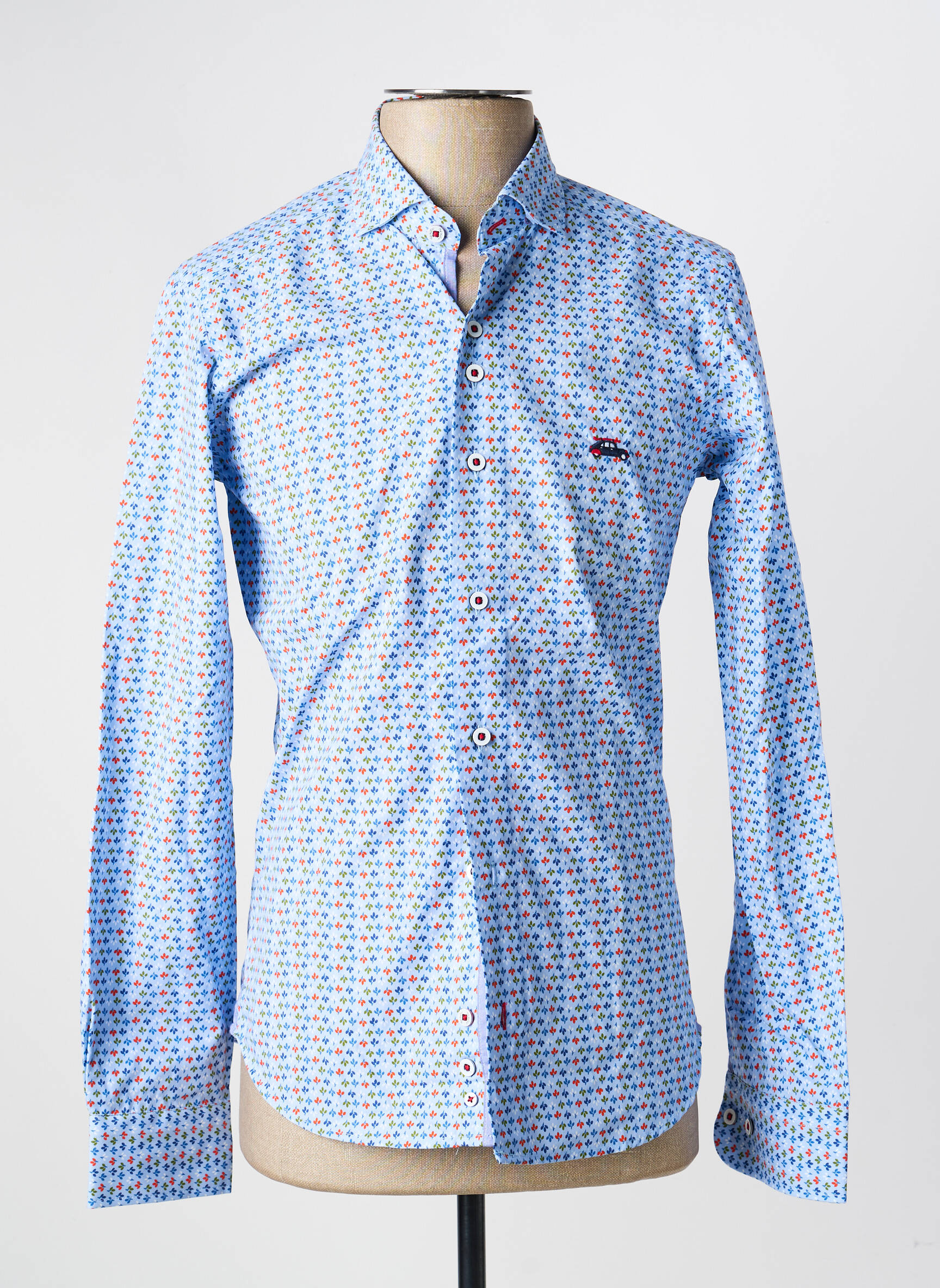 Chemise manches longues imprimé fantaisie bleu THE SURFCAR homme