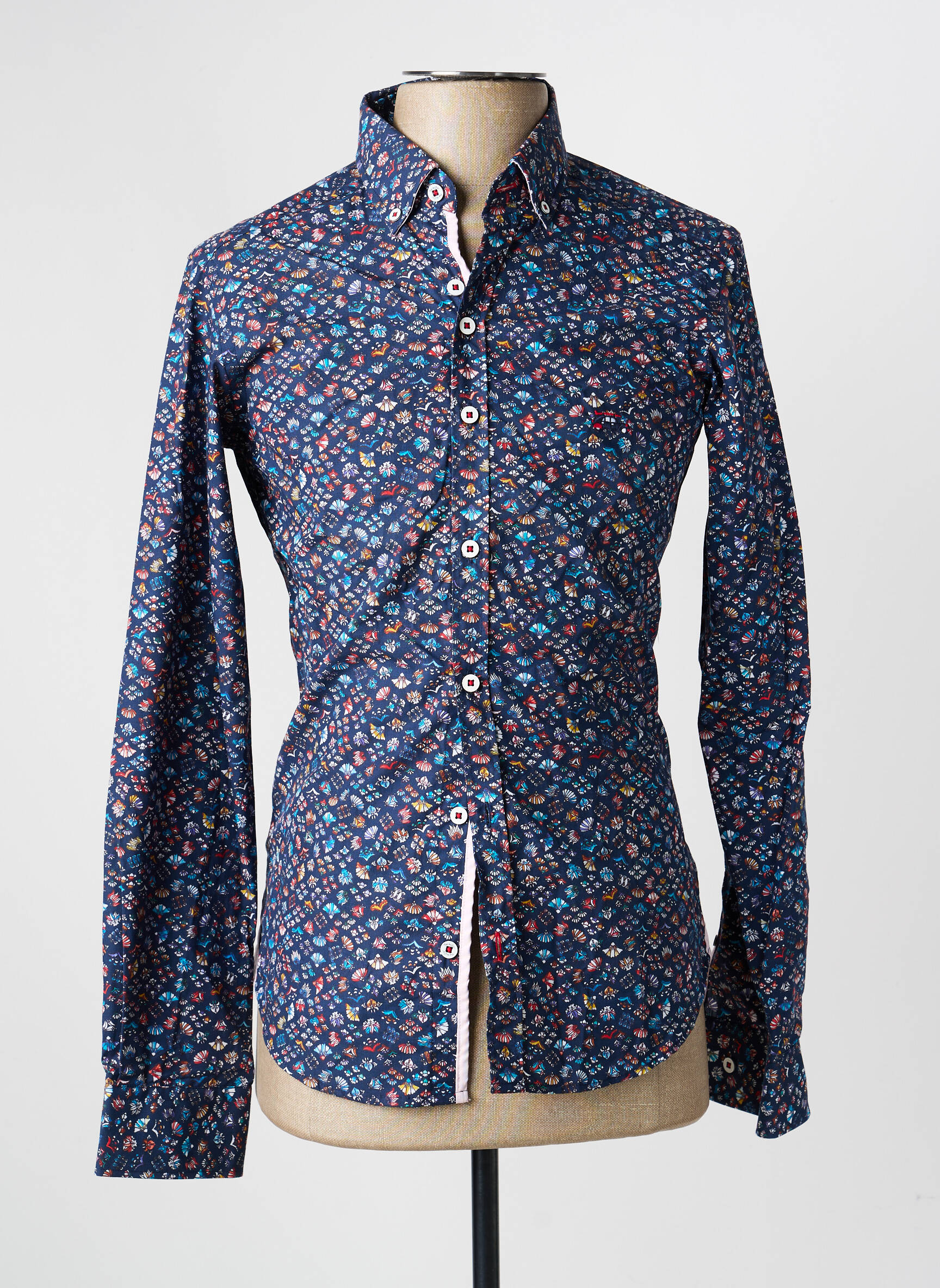 Chemise manches longues imprimé fantaisie bleu THE SURFCAR homme