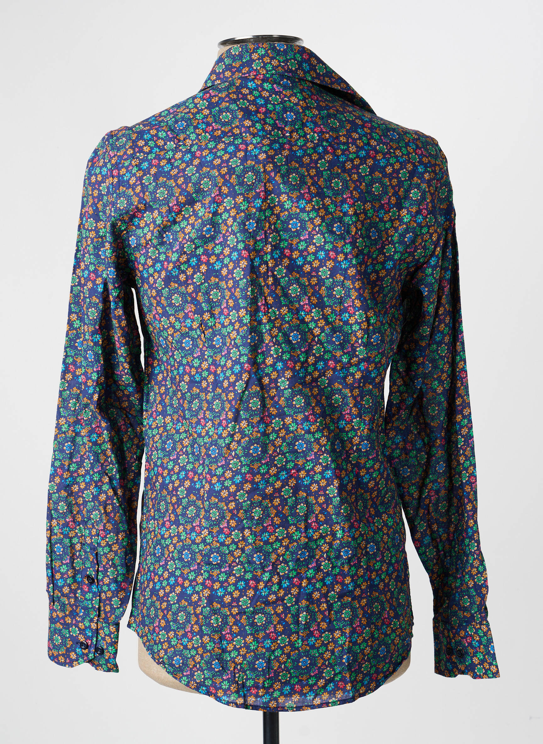 Chemise manches longues coupe cintrée bleu RECYCLED ART WORLD homme
