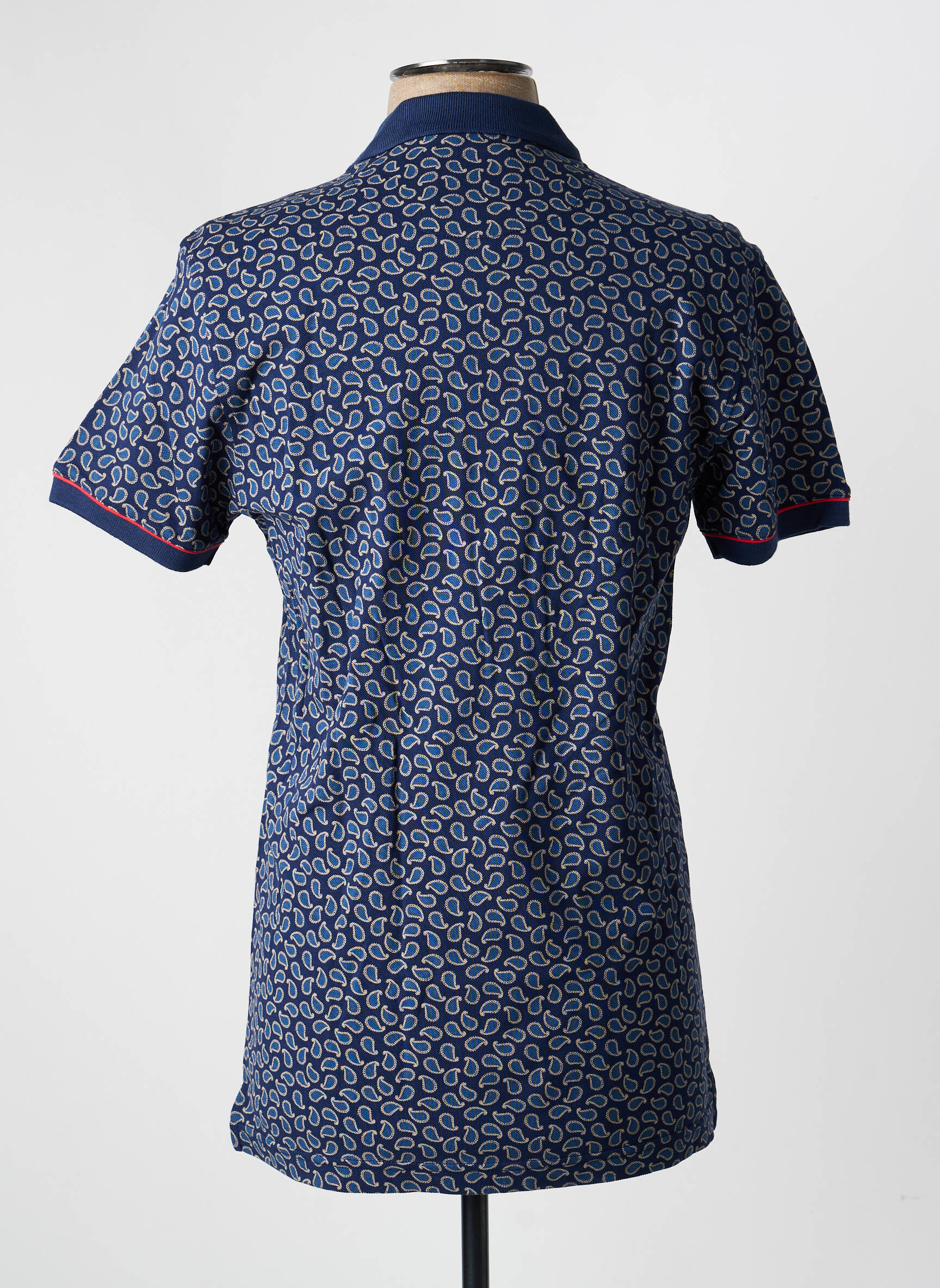 Polo stretch manches courtes bleu DARIO BELTRAN homme