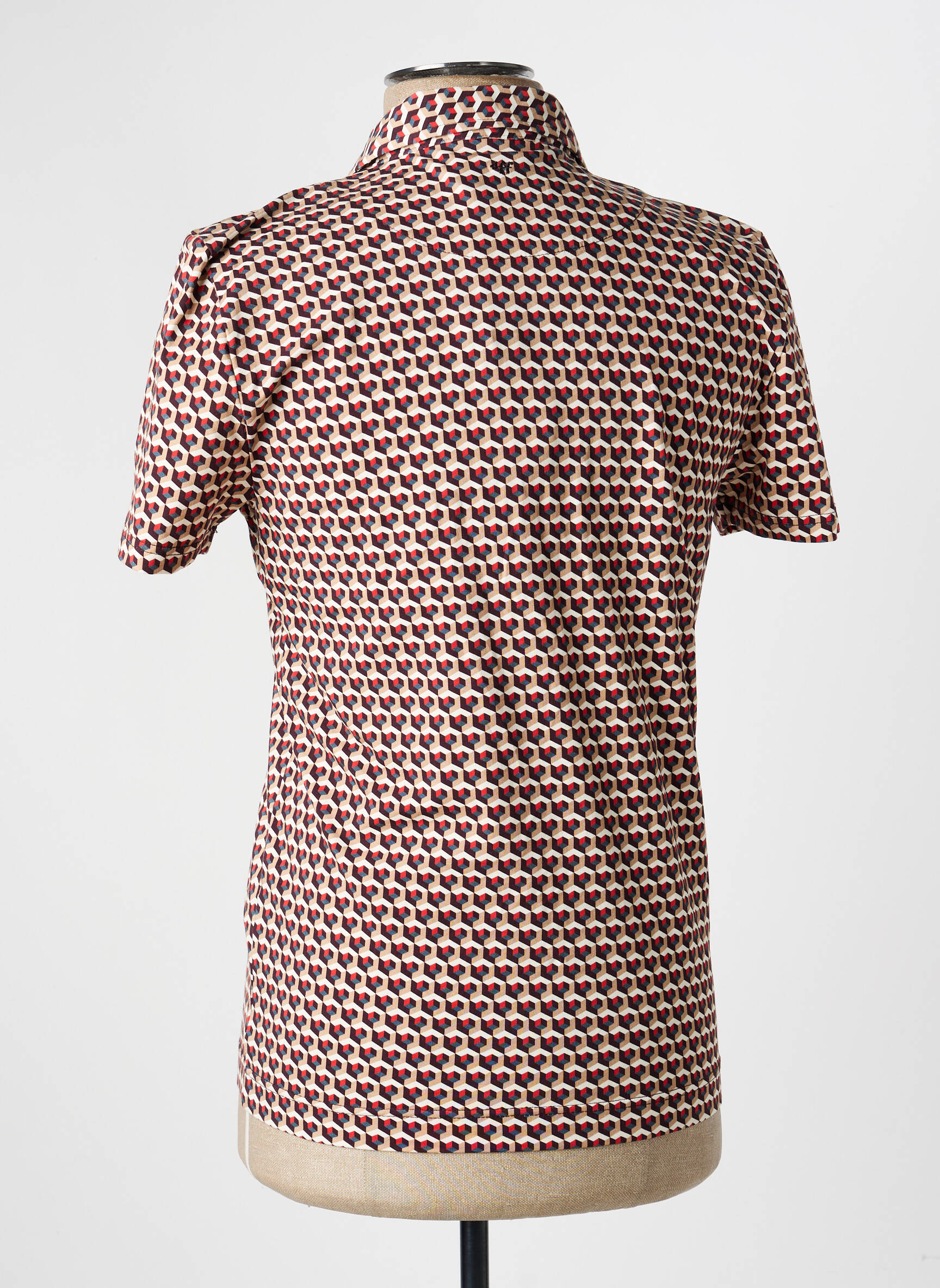 Chemise manches courtes coupe cintrée beige 4 FUNKY FLAVOURS homme