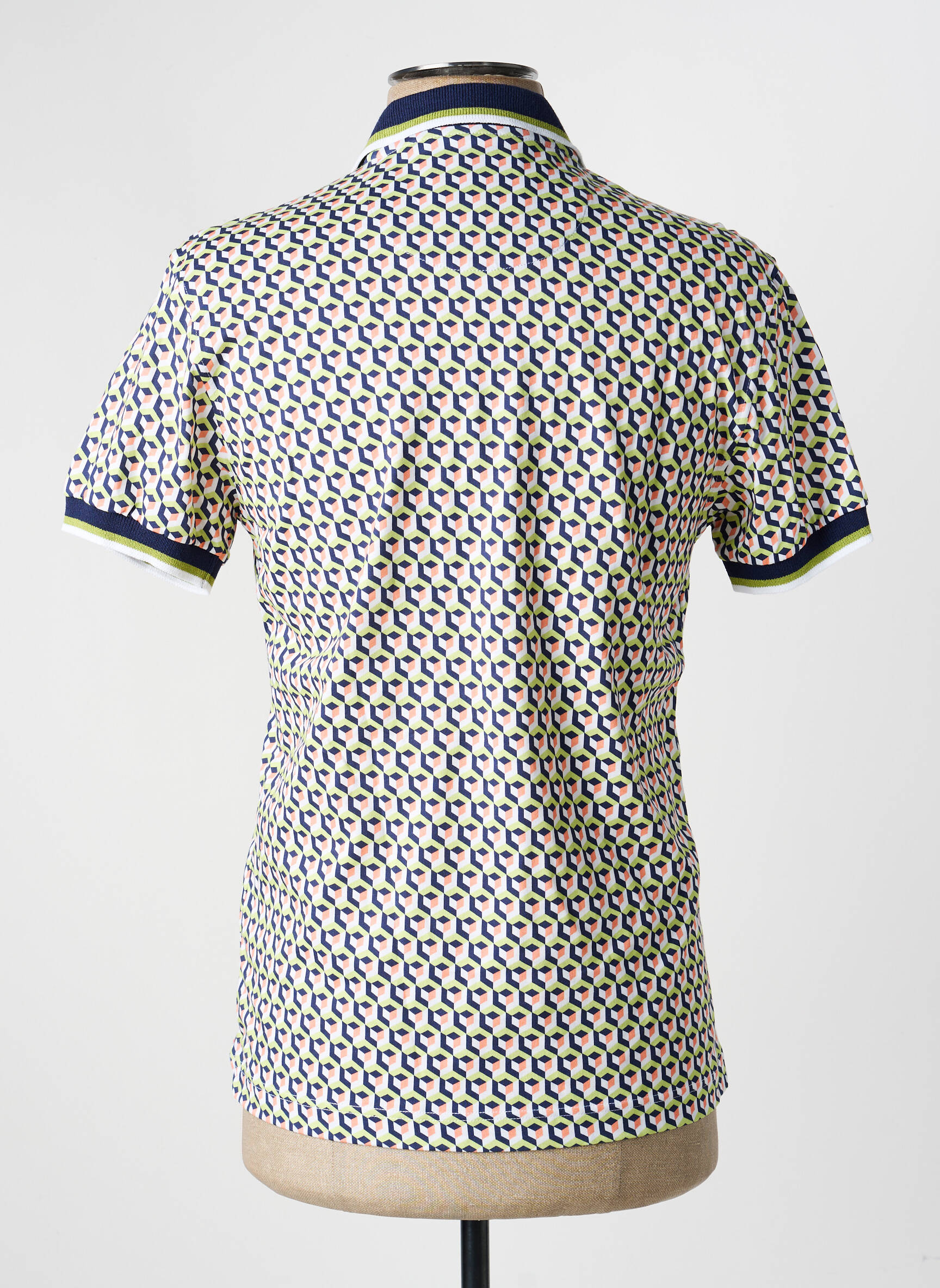 Polo tissage jersey manches courtes bleu DARIO BELTRAN homme