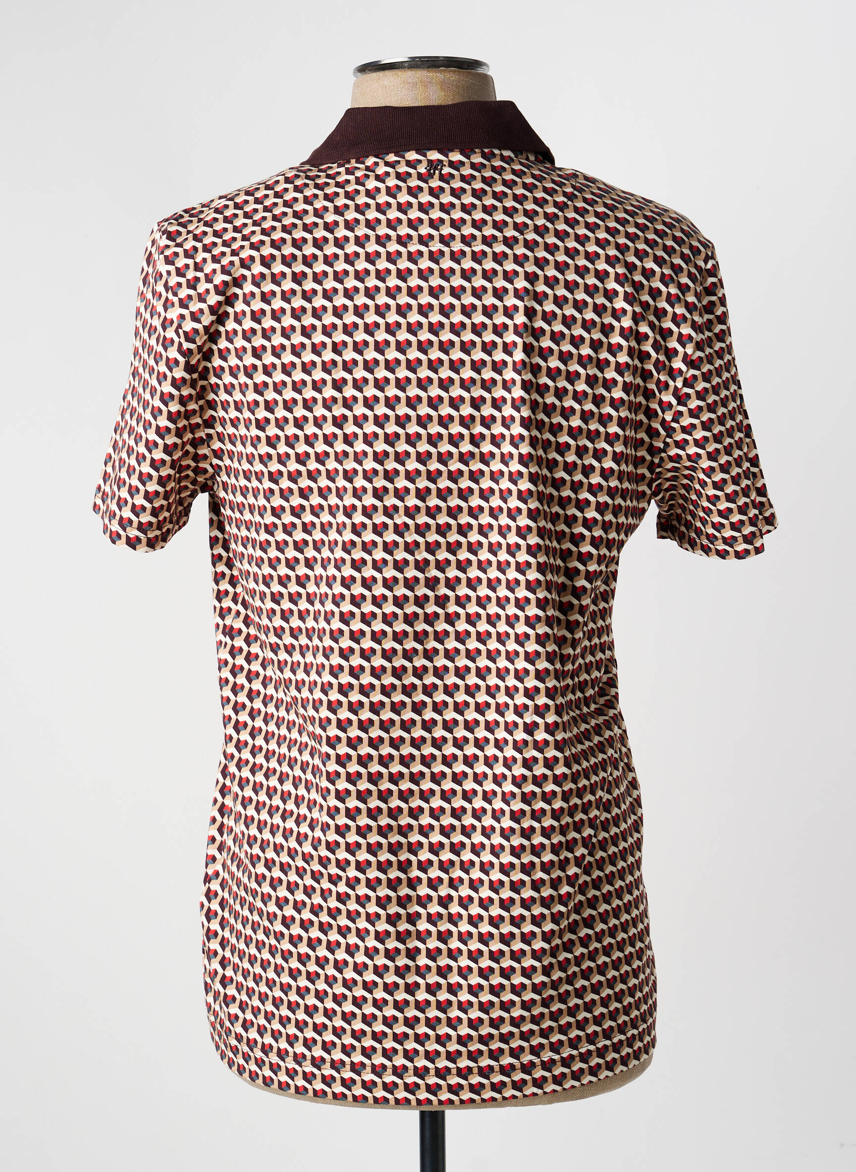 Polo tissage jersey manches courtes marron 4 FUNKY FLAVOURS homme