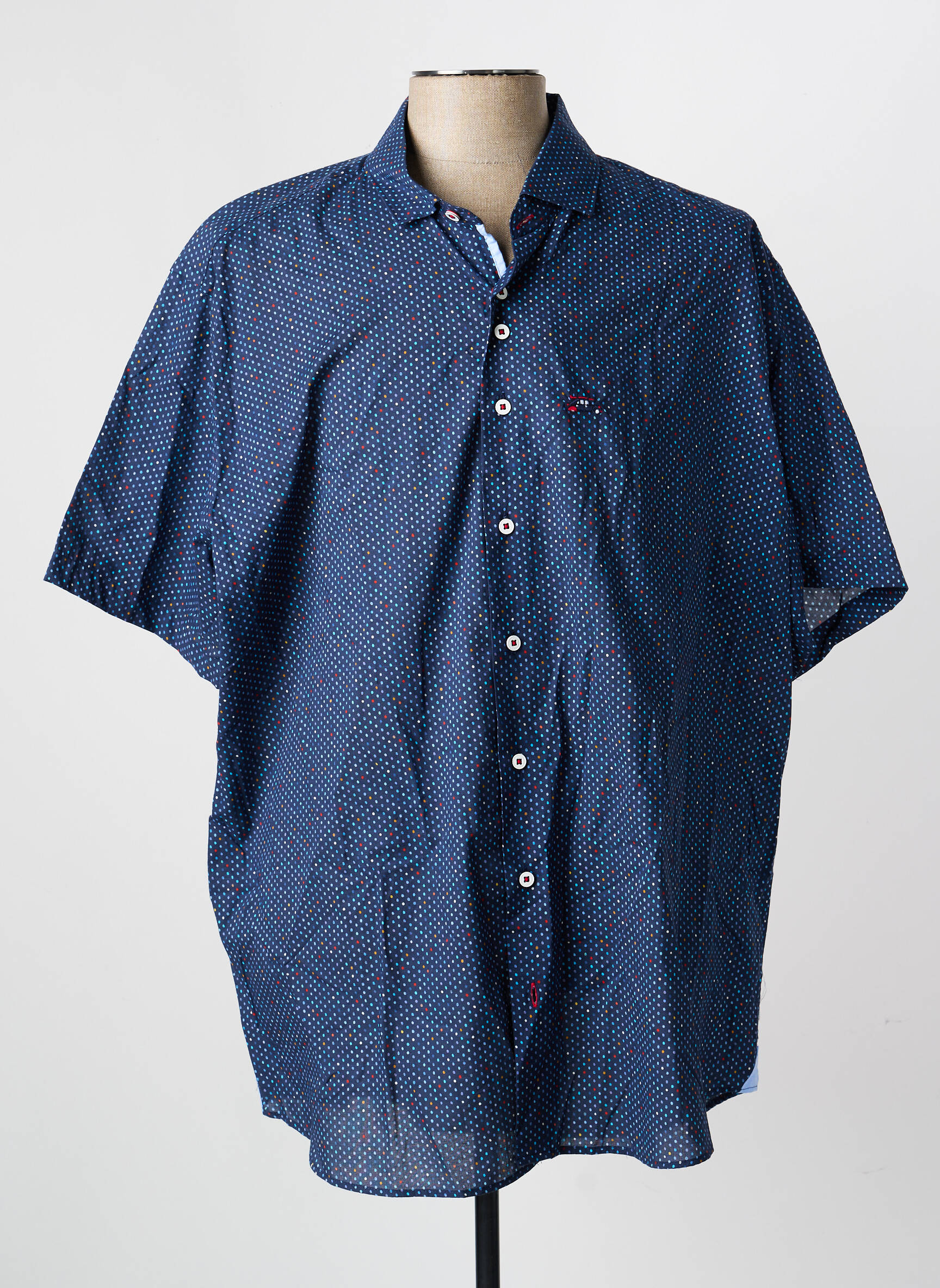Chemise manches courtes imprimé fantaisie bleu THE SURFCAR homme