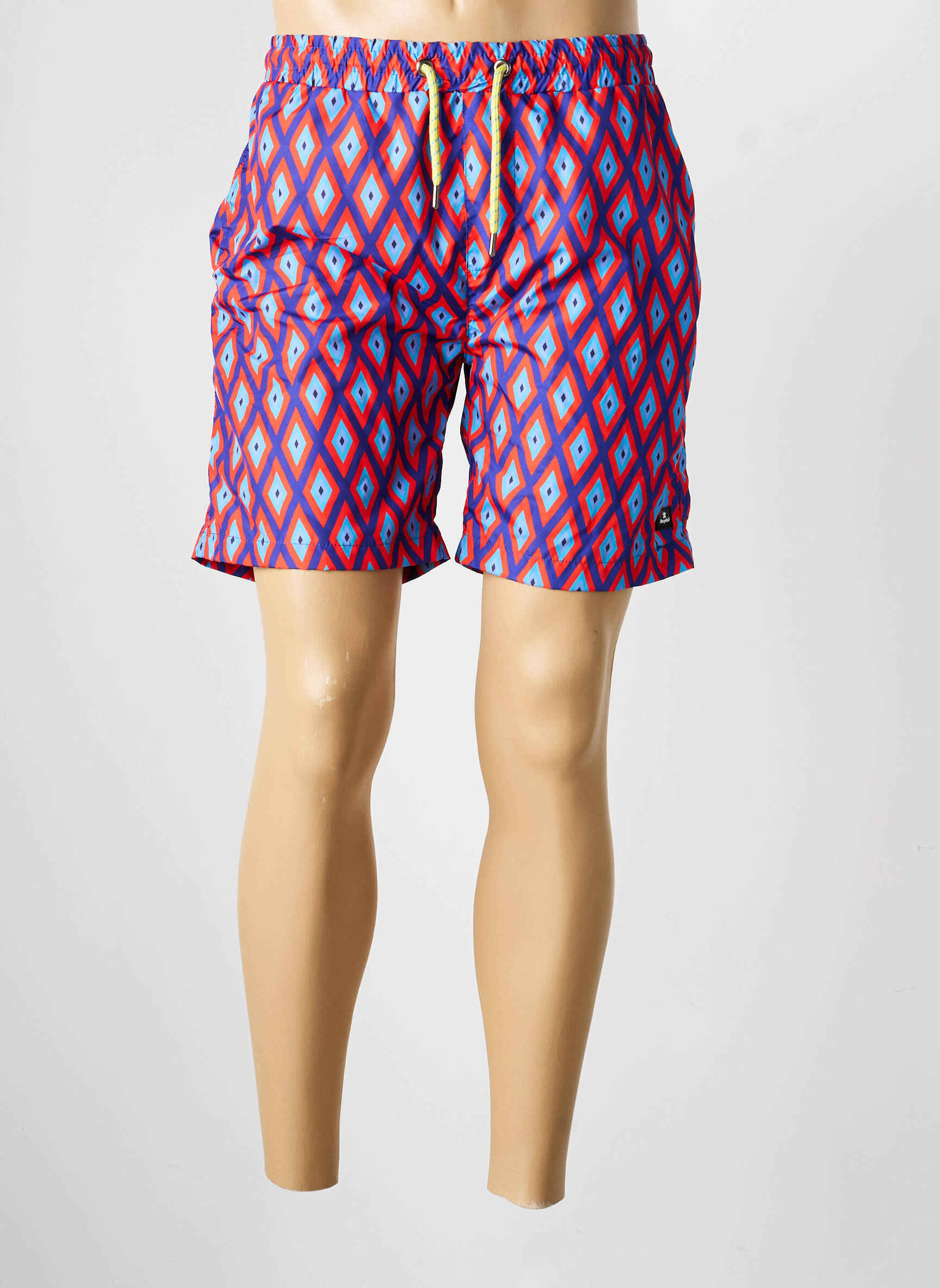 Short de bain tissage imperméable rouge RECYCLED ART WORLD homme