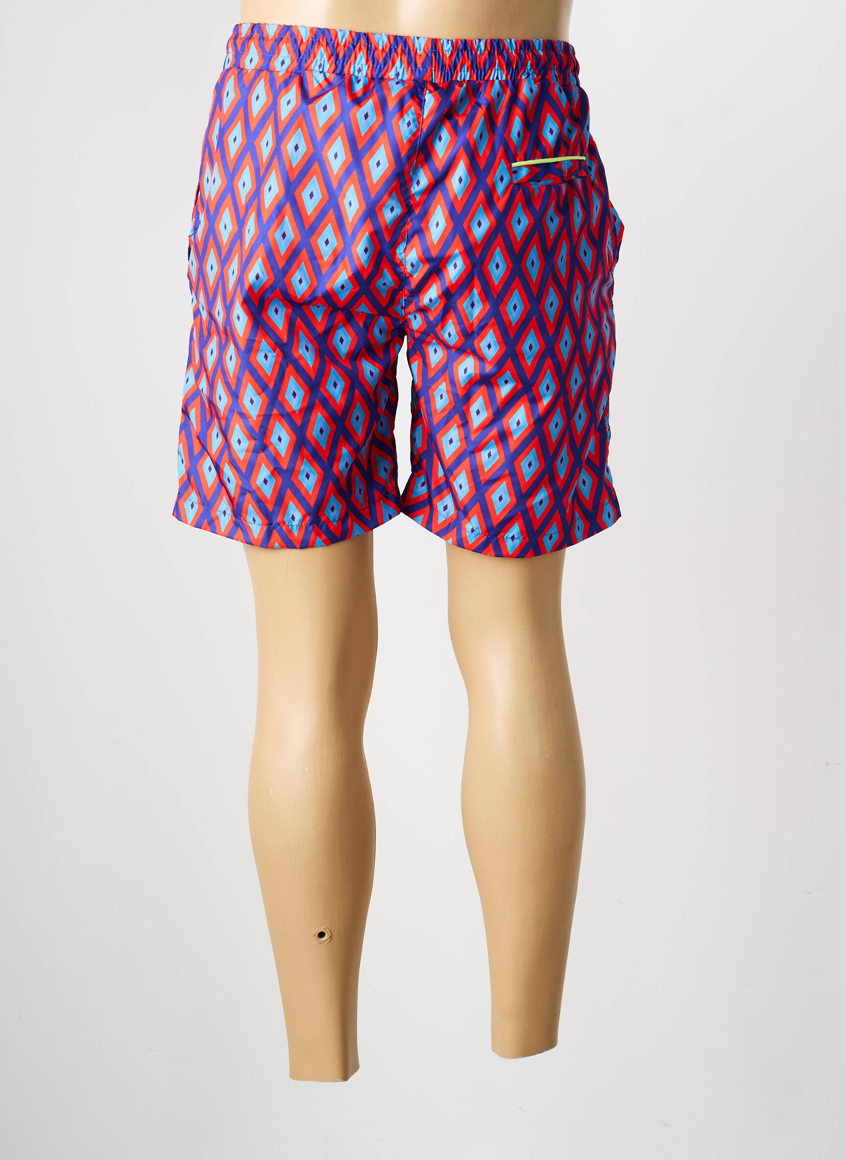 Short de bain tissage imperméable rouge RECYCLED ART WORLD homme