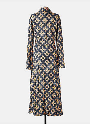 Robe longue imprimé fantaisie manches longues bleu 4 FUNKY FLAVOURS femme