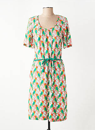 Robe mi-longue imprimé fantaisie manches courtes rose BAKERY LADIES femme