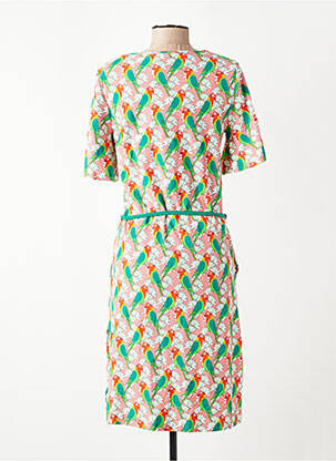 Robe mi-longue imprimé fantaisie manches courtes rose BAKERY LADIES femme