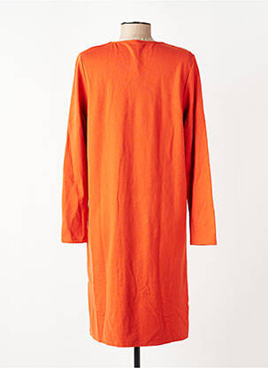 Robe mi-longue manches longues manches longues orange ZILCH femme