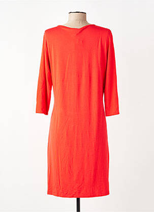 Robe mi-longue manches 3/4 manches 3/4 orange ZILCH femme