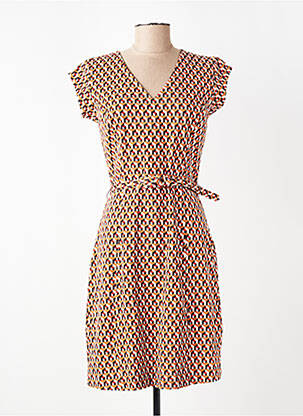 Robe courte manches courtes manches courtes marron 4 FUNKY FLAVOURS femme