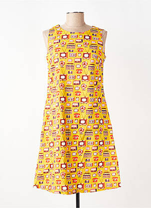 Robe courte sans manche sans manche jaune CISSI OCH SELMA femme