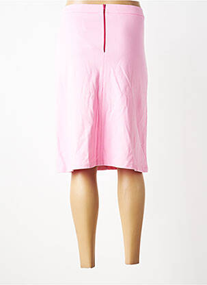 Jupe mi-longue stretch rose MARGOT femme