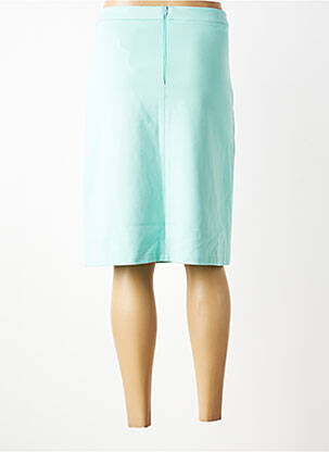 Jupe mi-longue stretch bleu MARGOT femme
