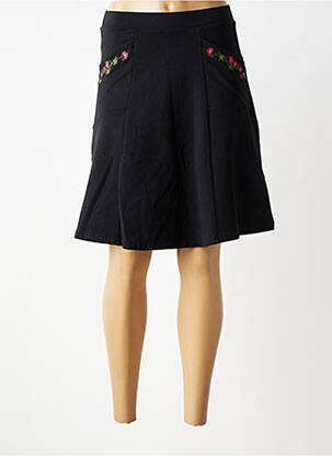 Jupe mi-longue stretch noir BLUTSGESCHWISTER femme