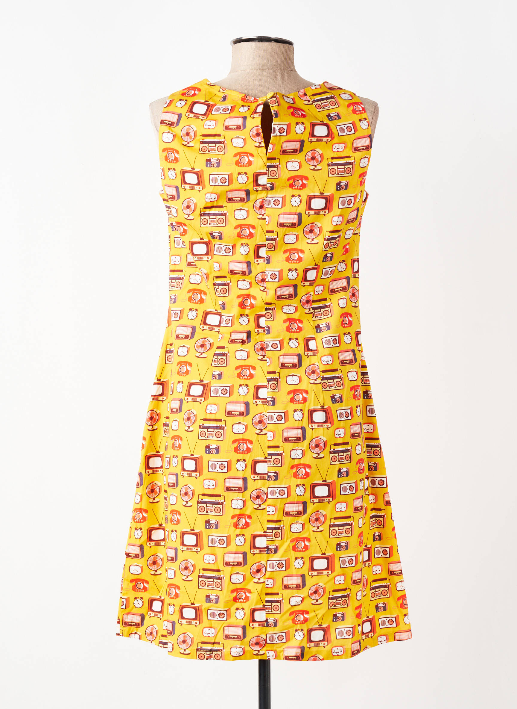 Robe courte sans manche sans manche jaune CISSI OCH SELMA femme