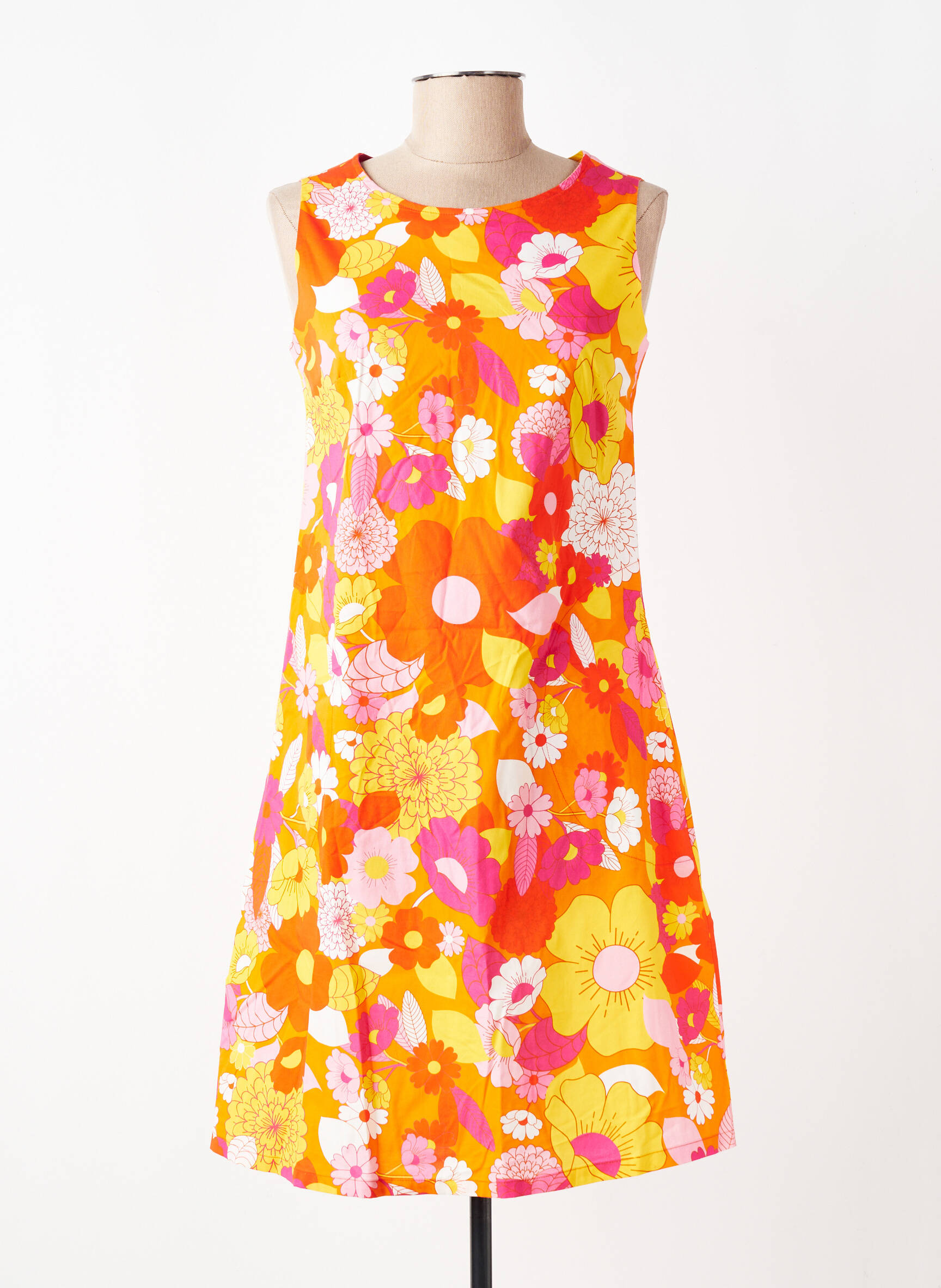 Robe courte sans manche sans manche orange CISSI OCH SELMA femme