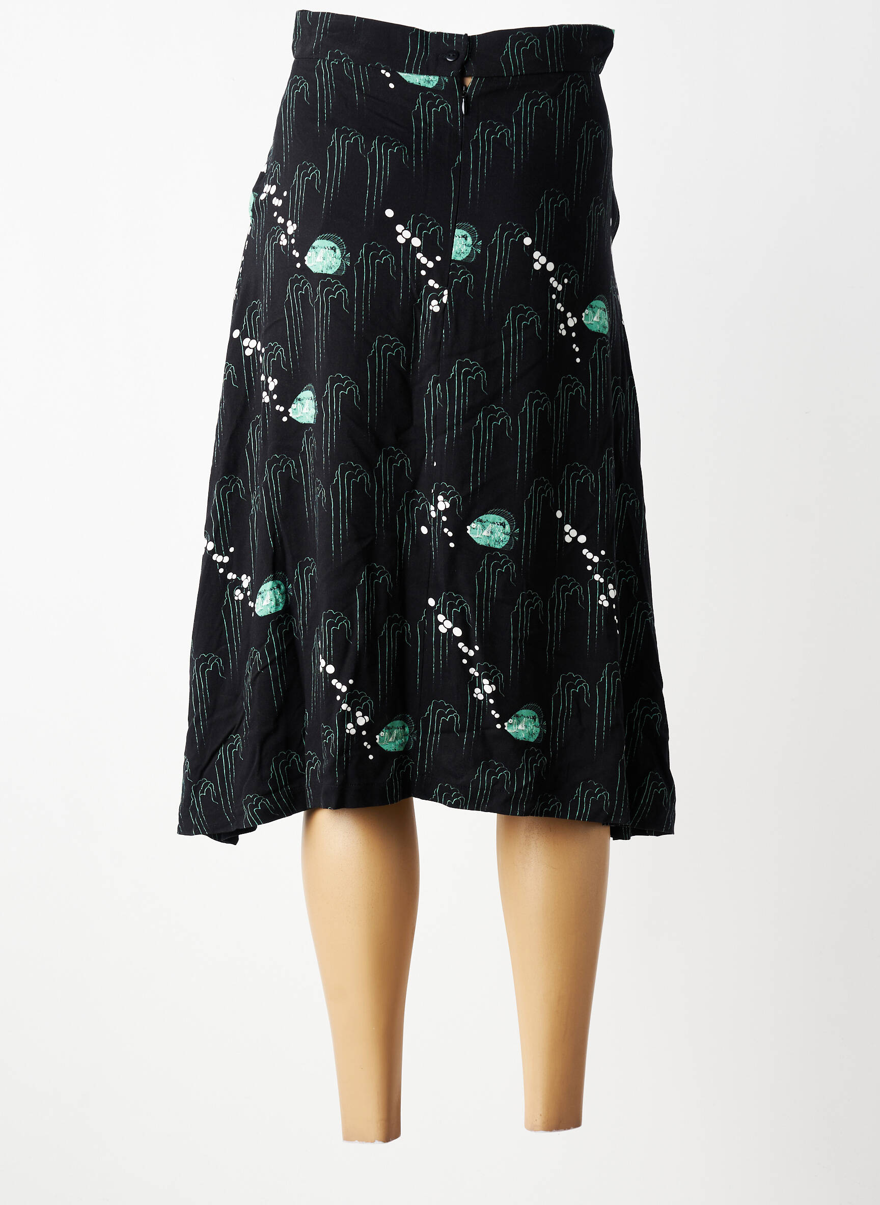 Jupe mi-longue coupe évasée noir MADEMOISELLE YEYE femme
