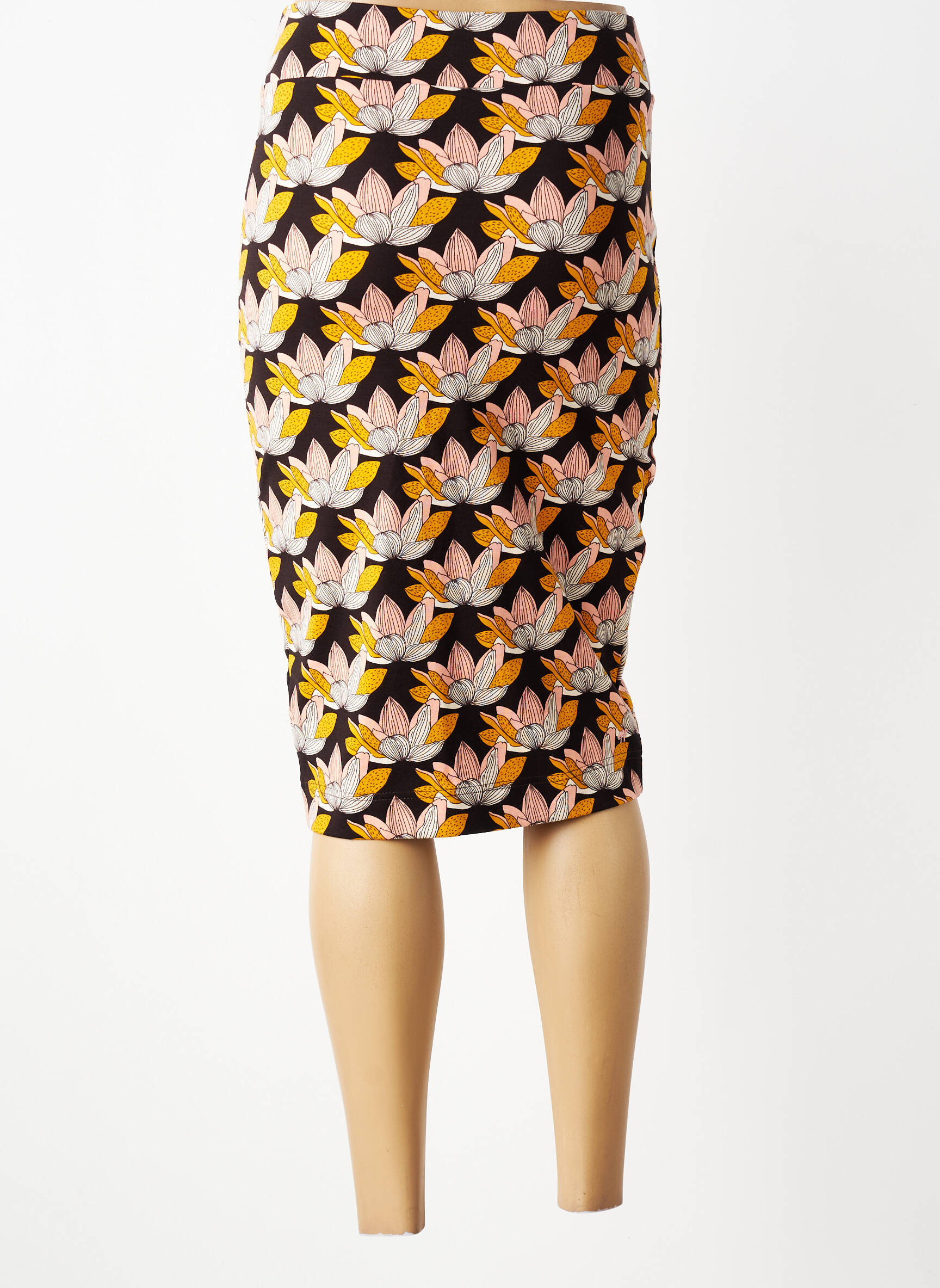 Jupe mi-longue stretch noir 4 FUNKY FLAVOURS femme