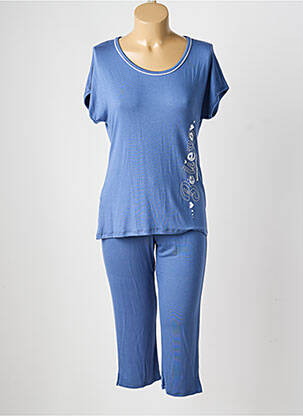 Pyjama tissage jersey bleu MASSANA femme