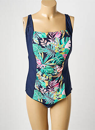 Maillot de bain 1 pièce stretch bleu SUNMARIN femme