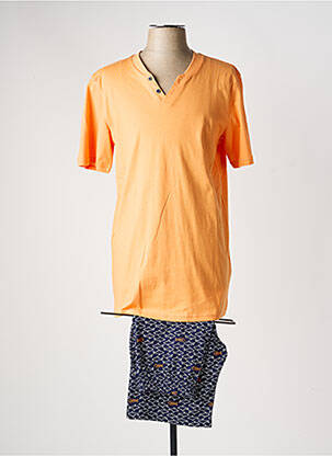 Pyjama col v orange RINGELLA homme