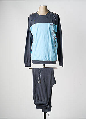 Pyjama col rond gris MASSANA homme