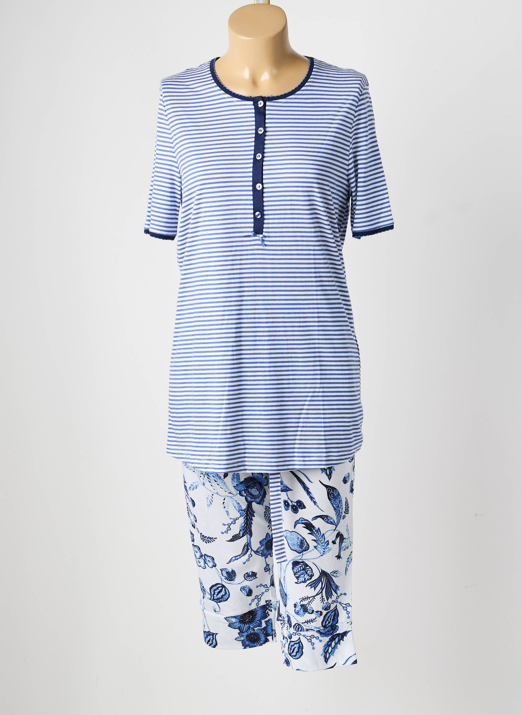 Pyjama tissage jersey bleu RINGELLA femme