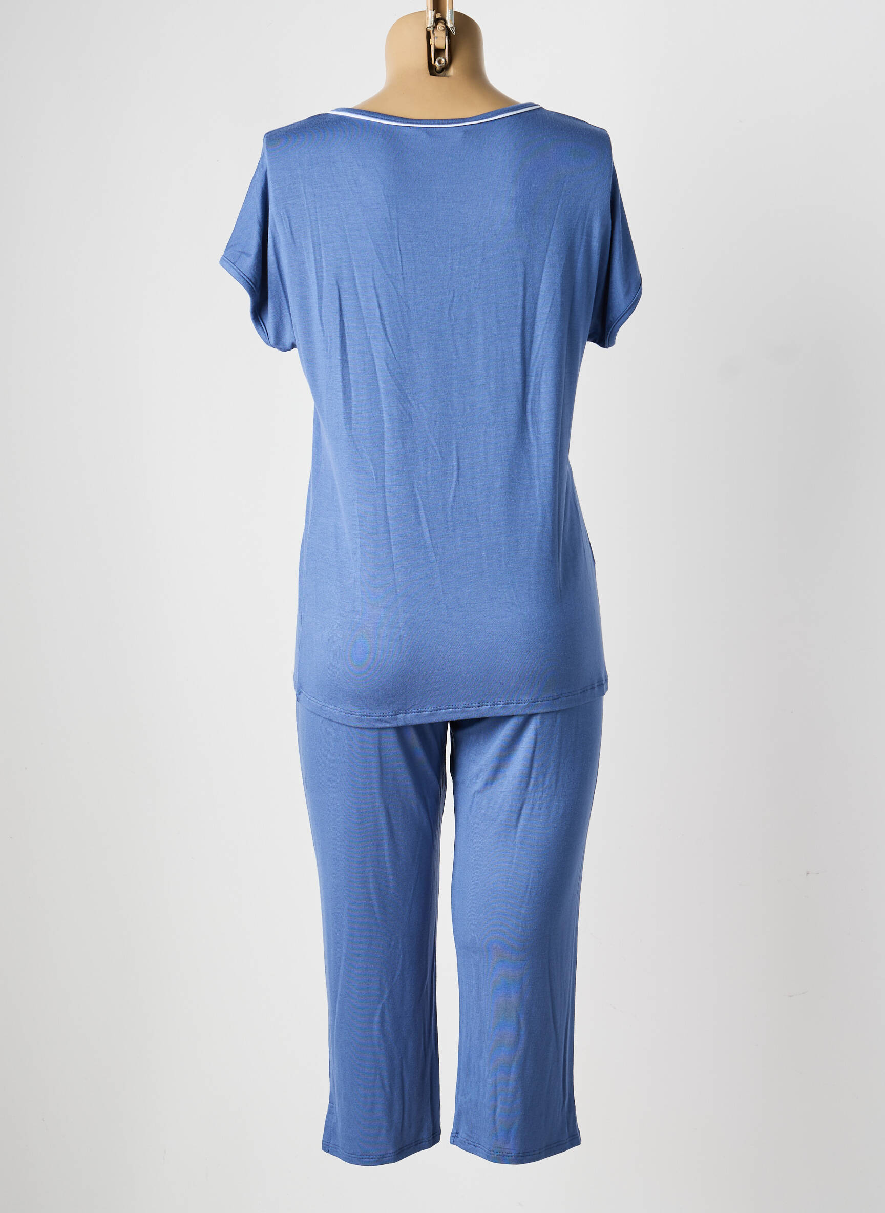 Pyjama tissage jersey bleu MASSANA femme