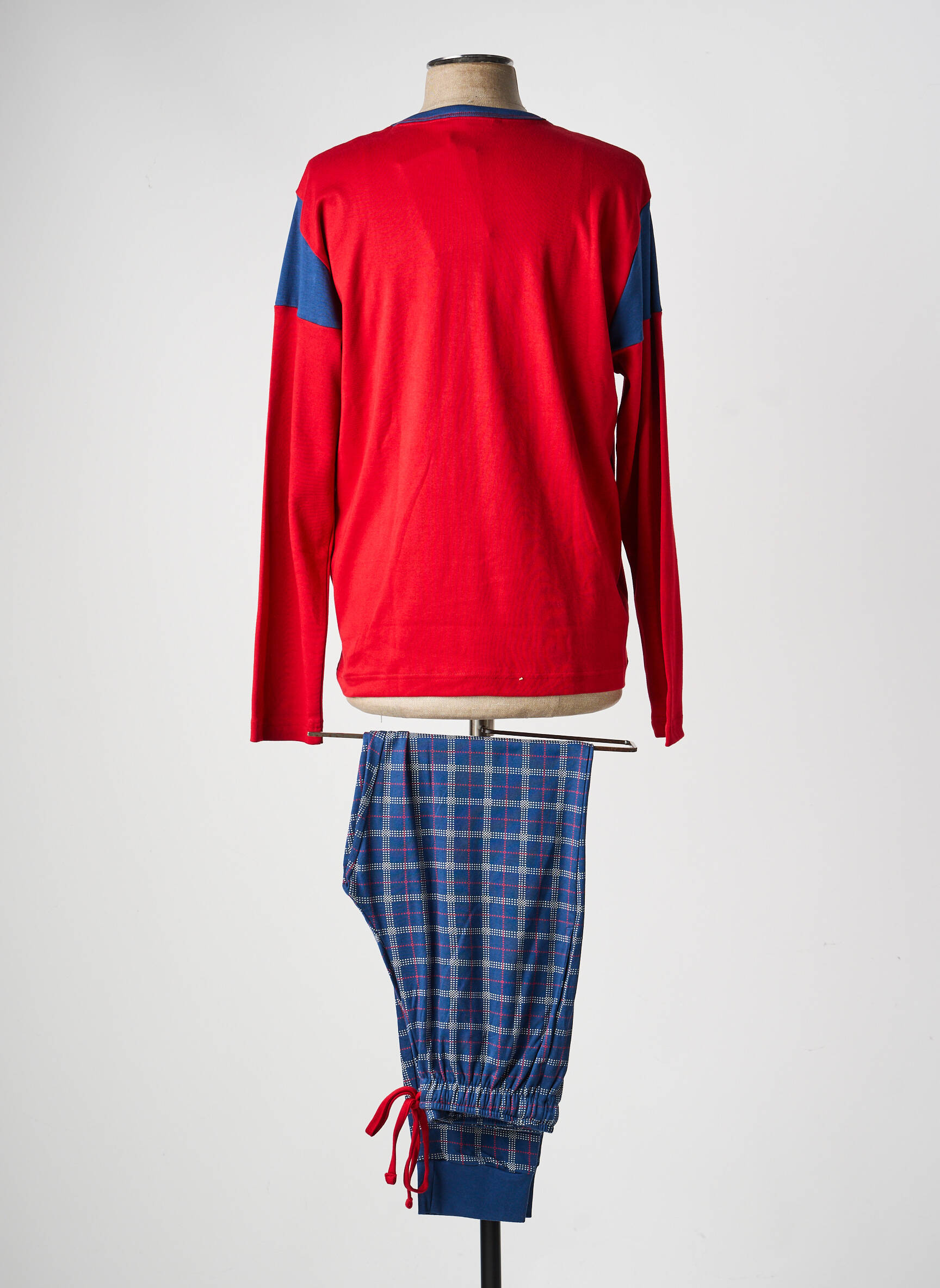 Pyjama tissage jersey rouge MASSANA femme