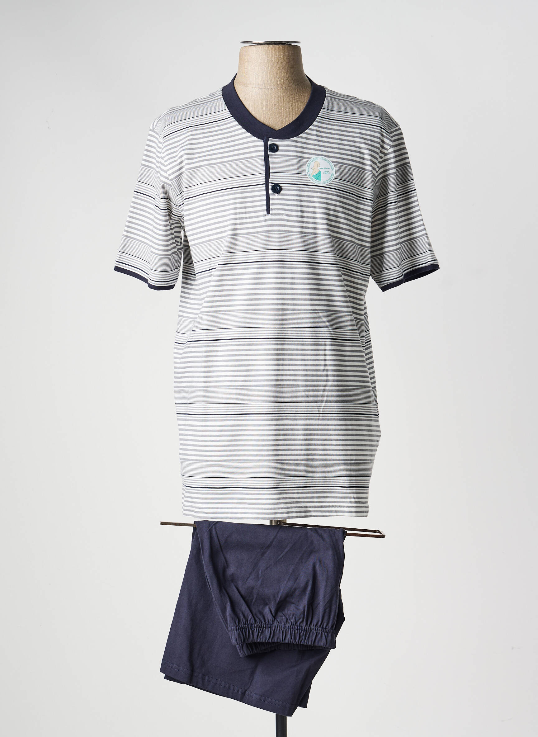 Pyjama tissage jersey gris RINGELLA homme