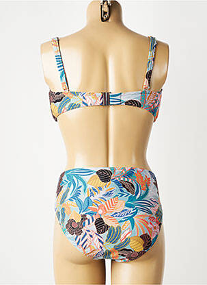 Maillot de bain 2 pièces stretch haut soutien-gorge balconnet bleu SUNMARIN femme