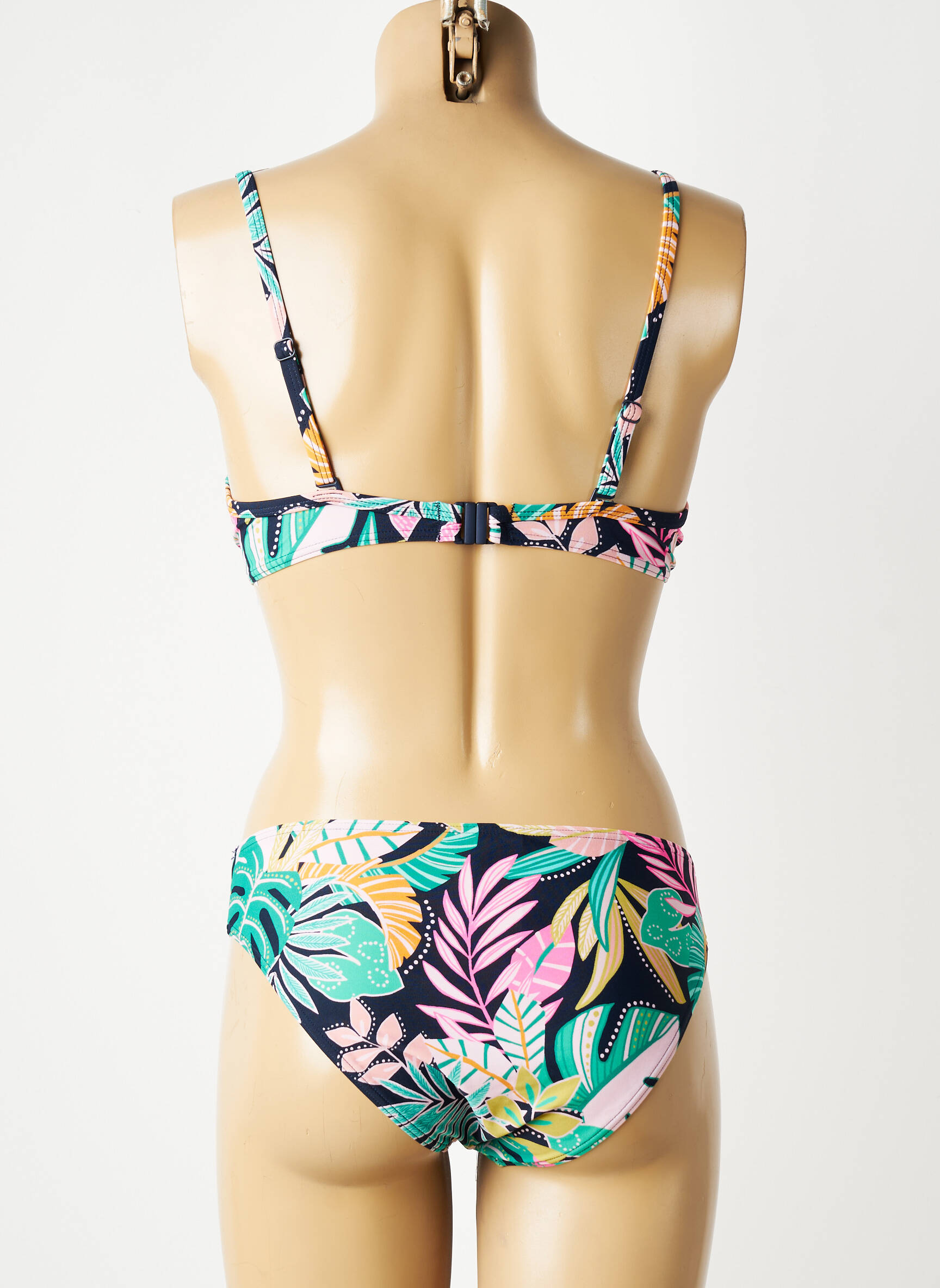 Maillot de bain 2 pièces stretch haut soutien-gorge balconnet vert SUNMARIN femme