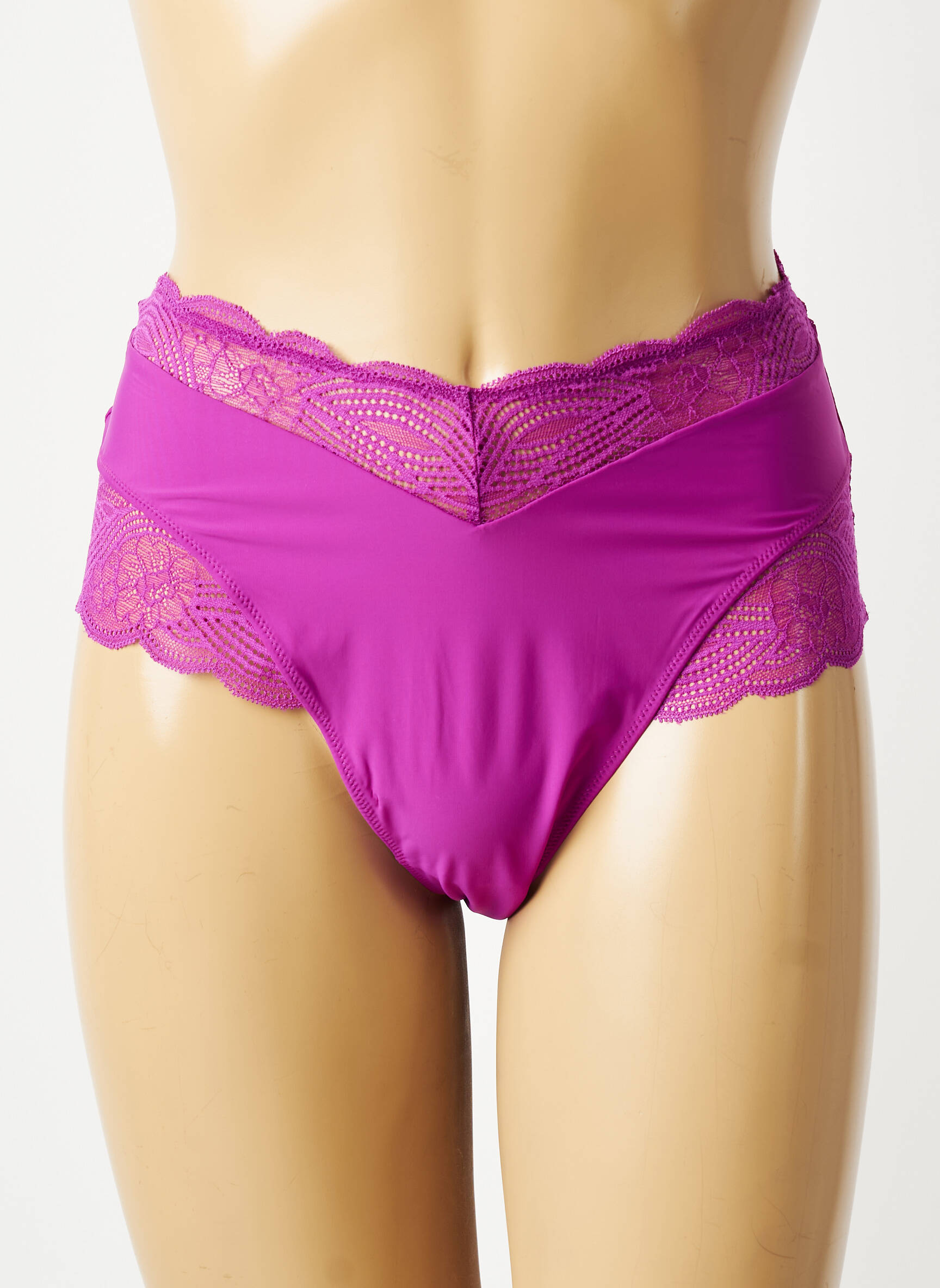 Culotte haute tissage dentelle violet TRIUMPH femme