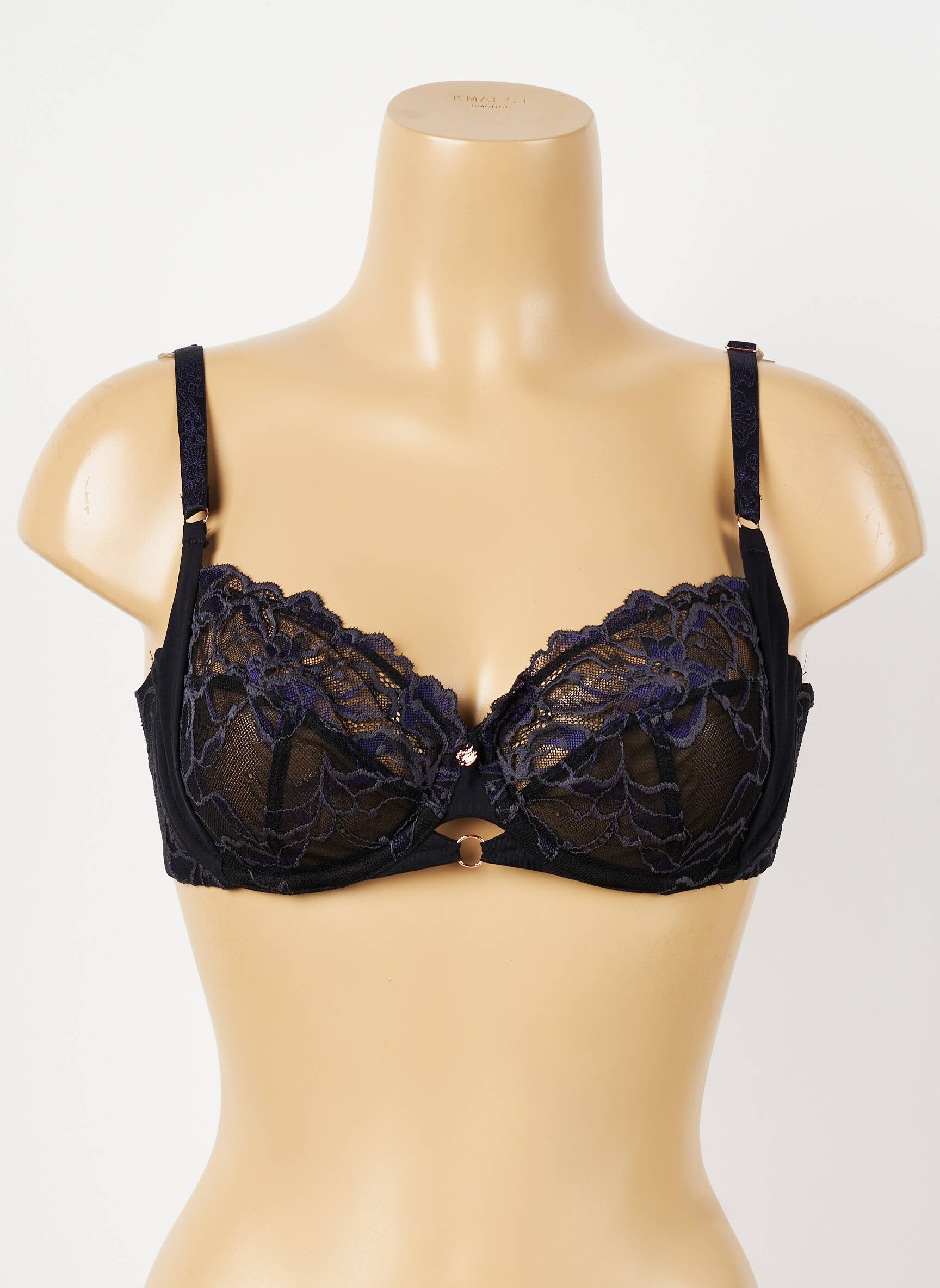 Soutien-gorge effet matière satinée haut soutien-gorge emboitant noir FLORALE BY TRIUMPH femme