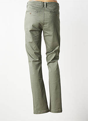 Pantalon chino tissage popeline taille normale vert ELORA femme