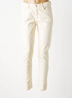 Jeans coupe slim stretch taille normale beige ELORA femme