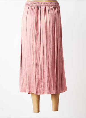 Jupe longue coupe fluide rose ELORA femme