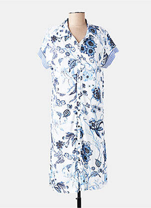 Chemise de nuit imprimé fleurs bleu RINGELLA femme