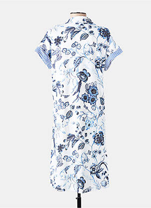 Chemise de nuit imprimé fleurs bleu RINGELLA femme