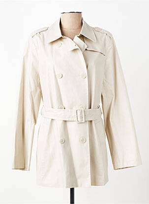 Trench tissage popeline sans capuche beige ELORA femme