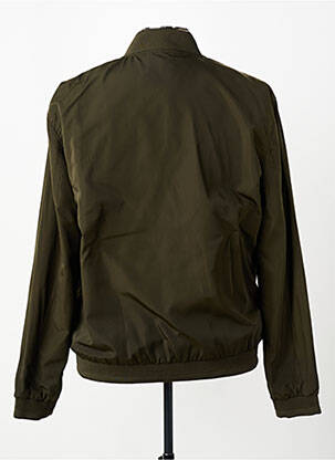 Blouson col v vert ELORA femme