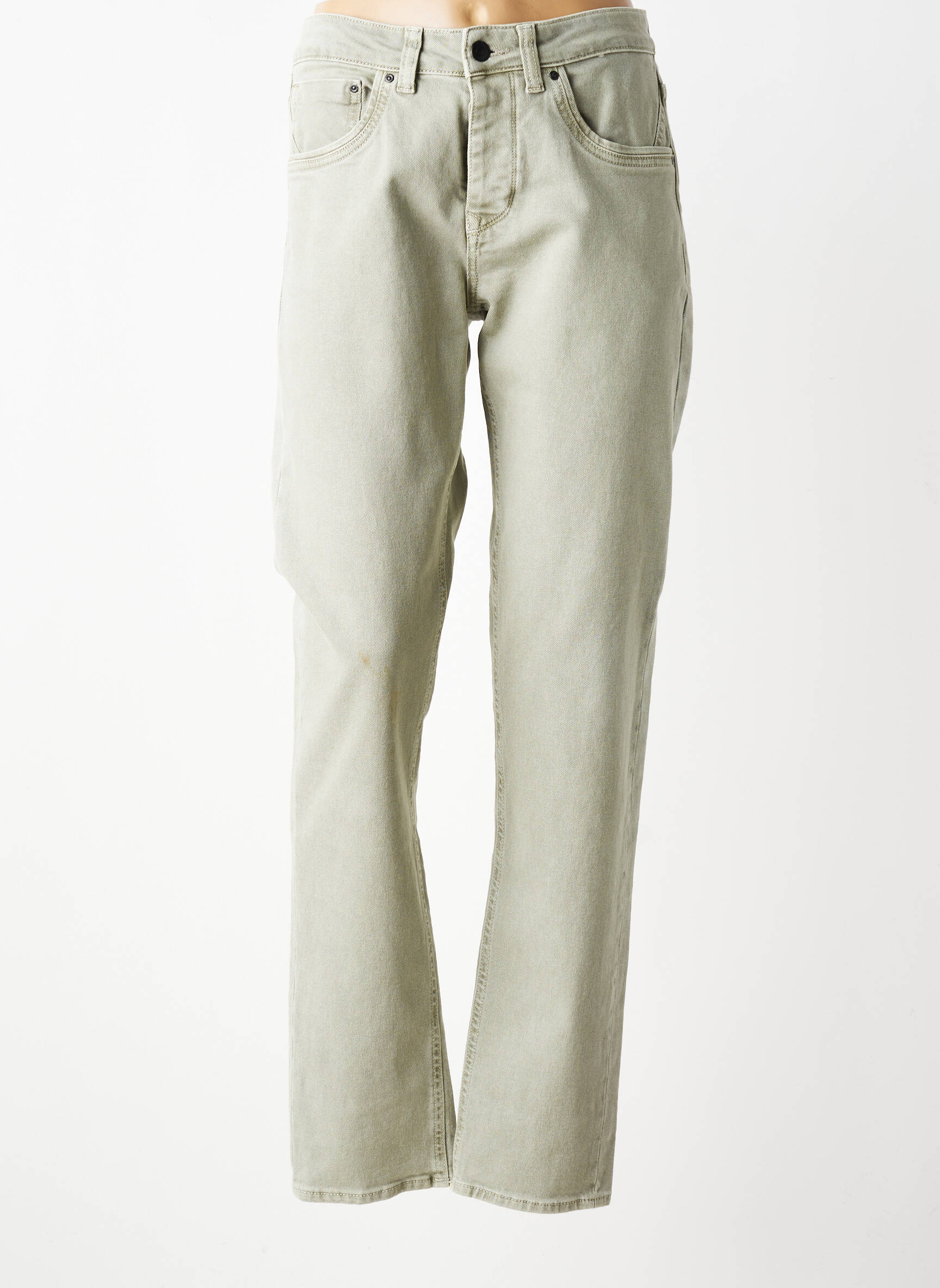 Jeans coupe slim stretch taille normale vert ELORA femme