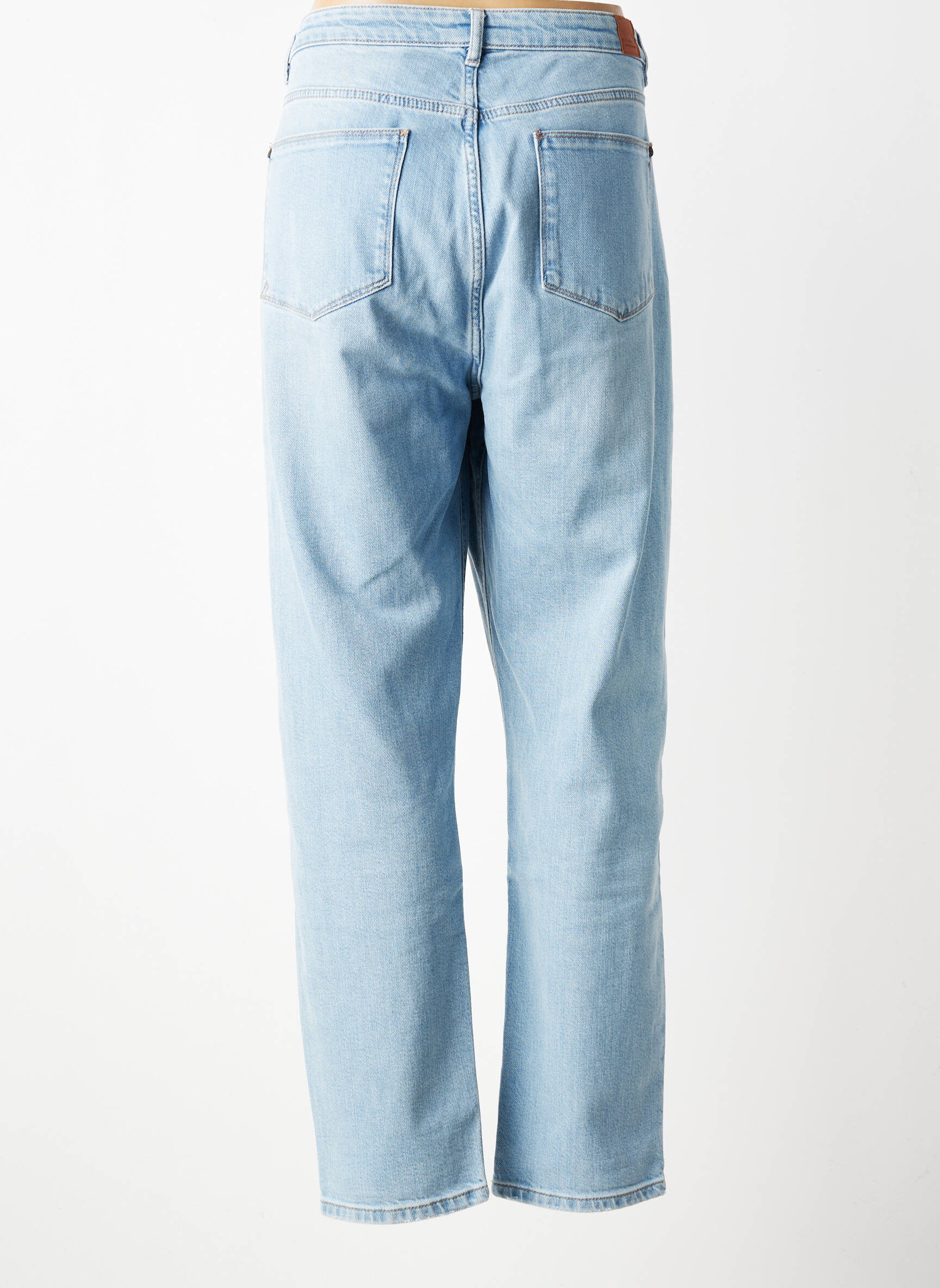 Jeans coupe droite stretch taille normale bleu ELORA femme