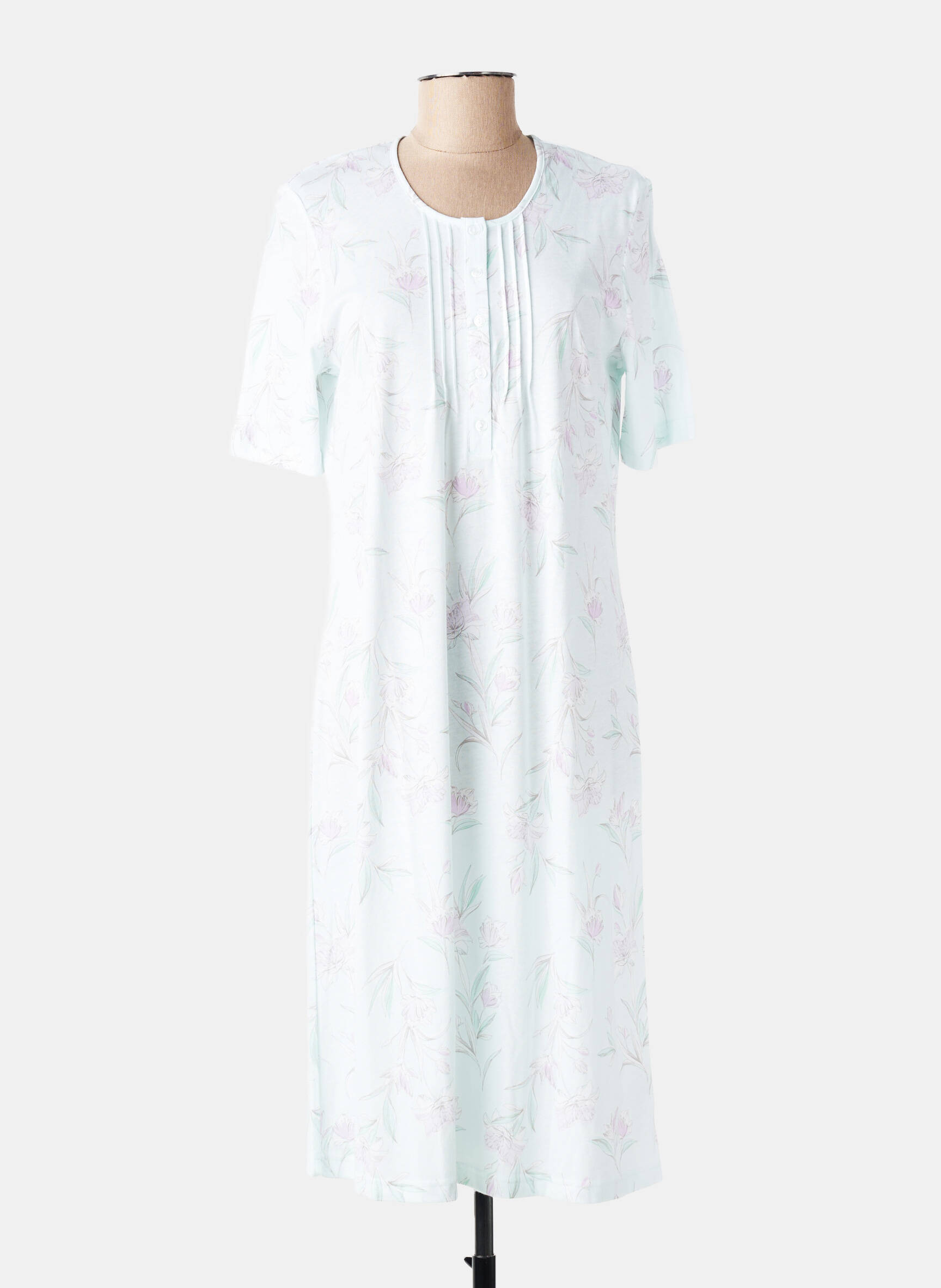Chemise de nuit imprimé fleurs vert RINGELLA femme