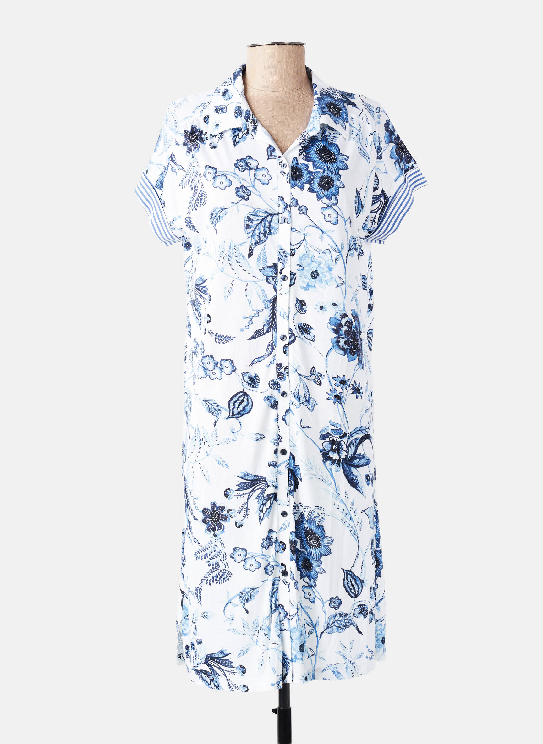 Chemise de nuit imprimé fleurs bleu RINGELLA femme